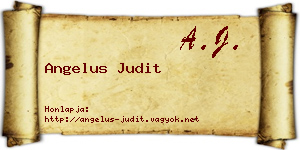 Angelus Judit névjegykártya